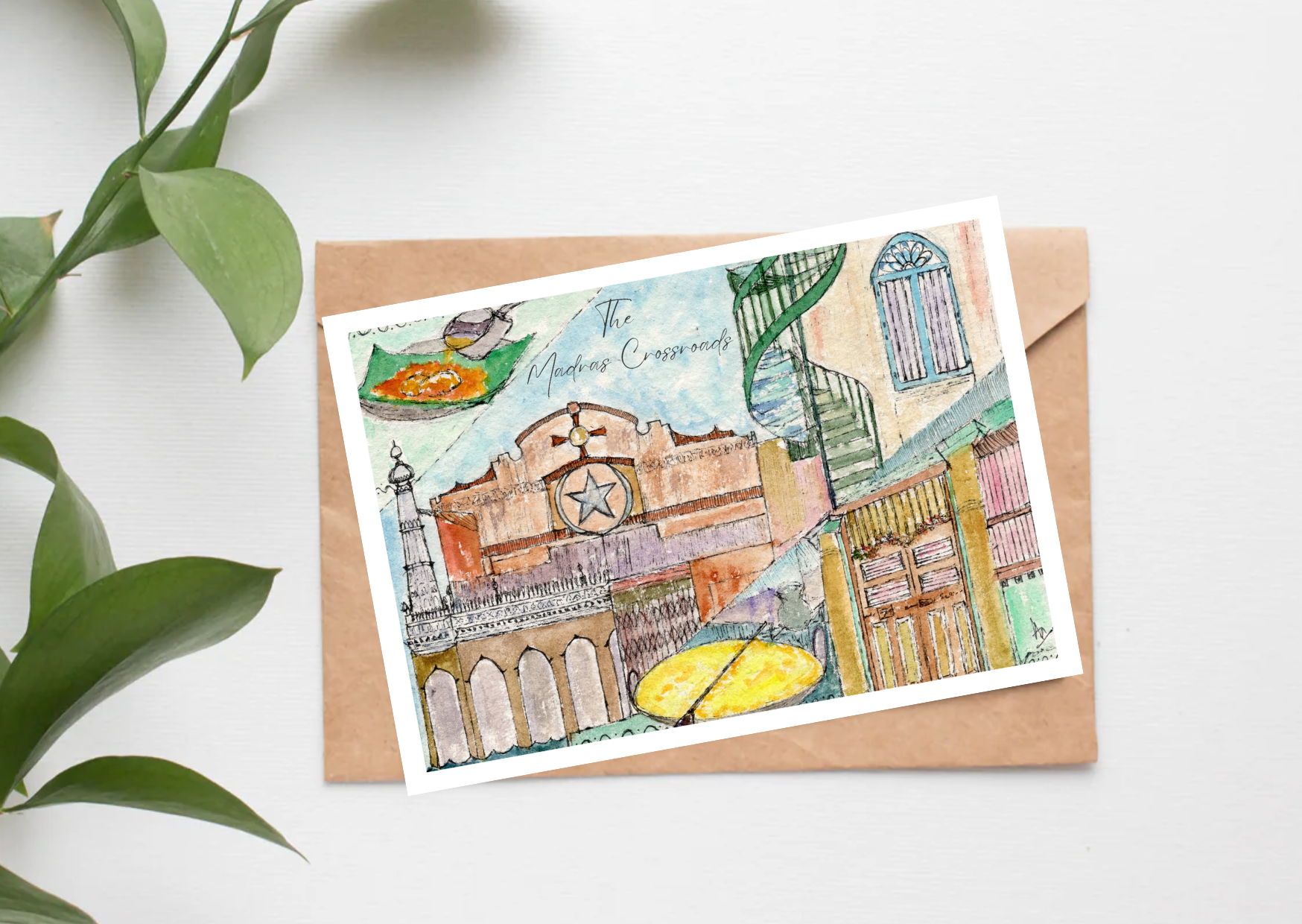 The Madras Crossroads: People's Triplicane — A6 Postcards by Aishwarya Ashok